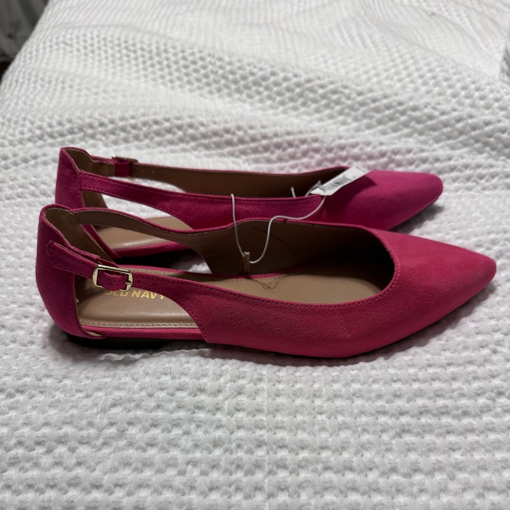 Pink Suede Old Navy Flat Sandals